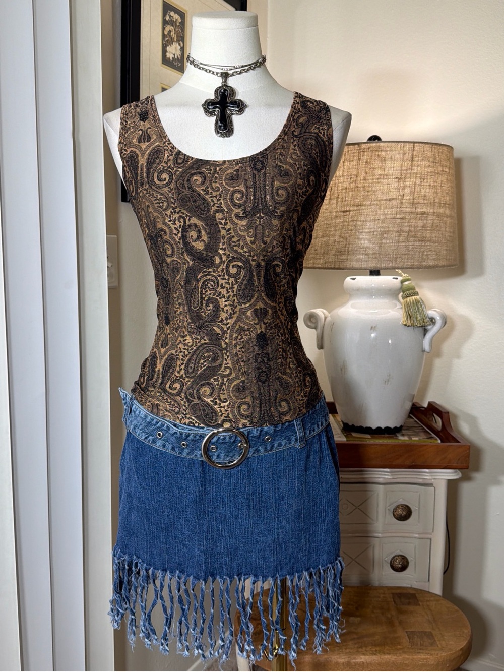 Hanky Panky Brown Paisley Tank Top